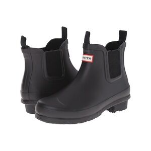 Hunter Kids Classic Black Ankle Boots - Big Kids 5